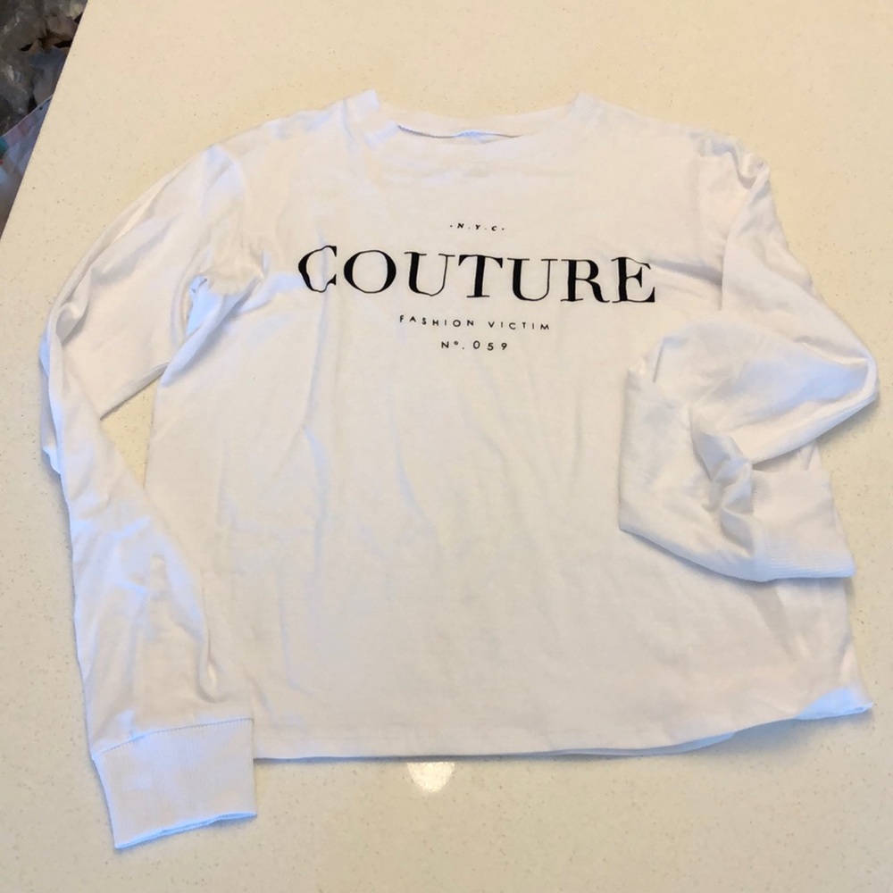 Long sleeve white top